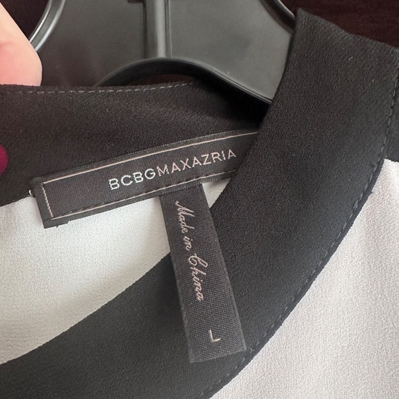 BCBGMaxAzria Black and White Swing Dress with Pockets Size Large - Picture 5 of 7